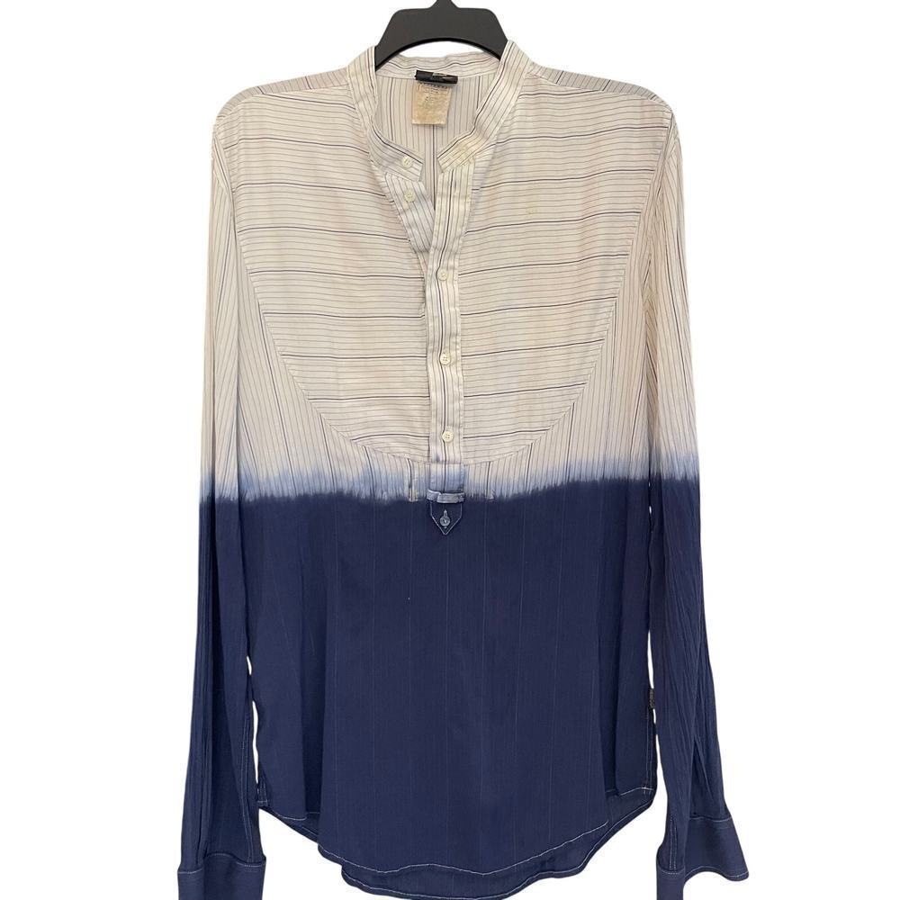 Just Cavalli Men's Half Way Button Down Ombre Stripe Shirt Size 52 EU